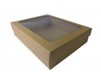 Dárková krabice s průhledným víkem 334x262x80mm, 17655.00